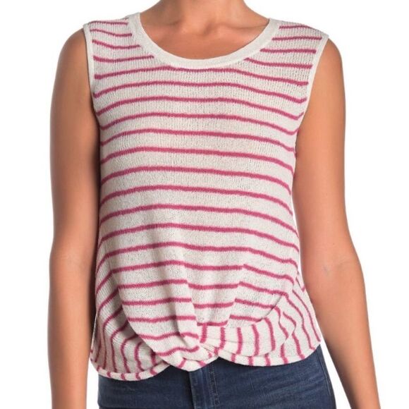 SPLENDID - Striped Twist Hem Tank - Picture 1 of 7